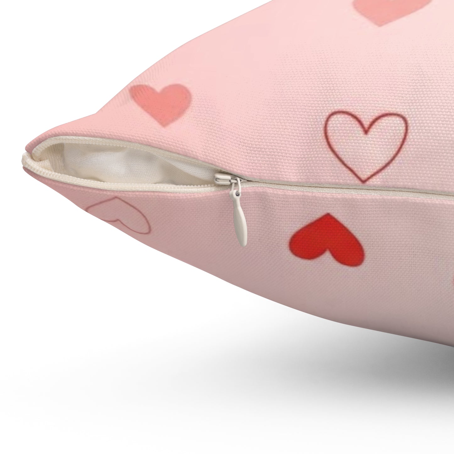 Heart Pattern Decorative Pillow – Pink Valentine Throw Cushion