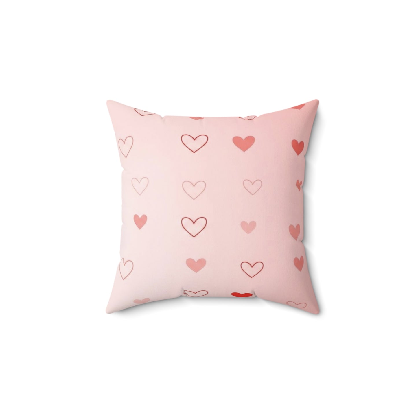Heart Pattern Decorative Pillow – Pink Valentine Throw Cushion