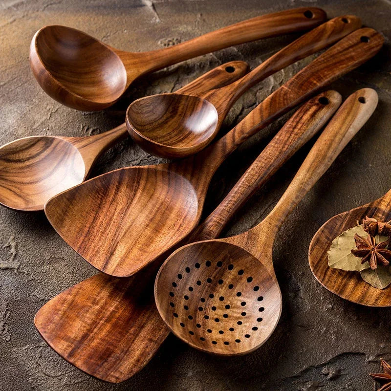 Eco Teak Wooden Kitchen Tool Set