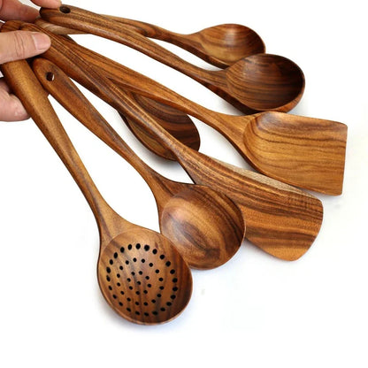 Eco Teak Wooden Kitchen Tool Set